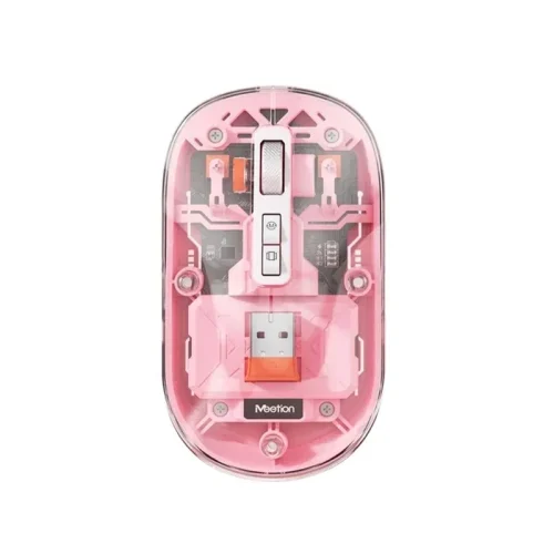 Miš bežični punjivi pink 2.4GHZ