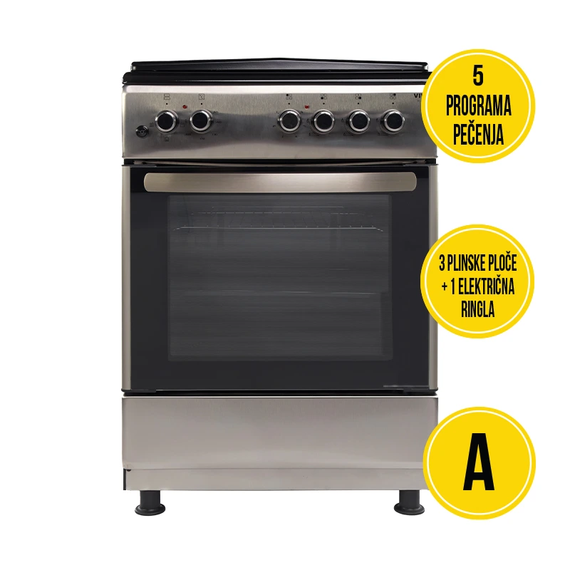 Električni šporet srebrni Vivax FC04602VCFS