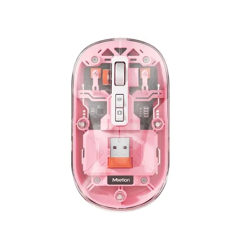 Miš bežični punjivi pink 2.4GHZ