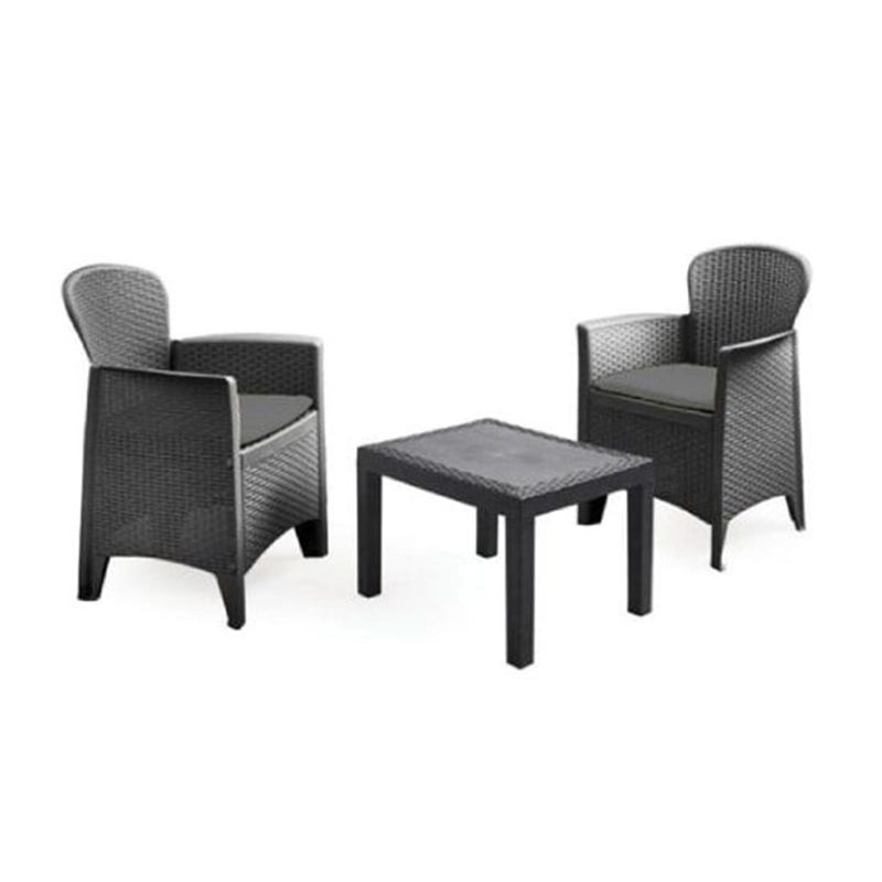 Set baštenski nameštaj Akita antracit 2 fotelje + sto